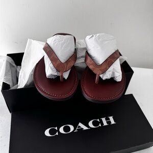 new COACH Women's Brianna Flip Flop Sandals